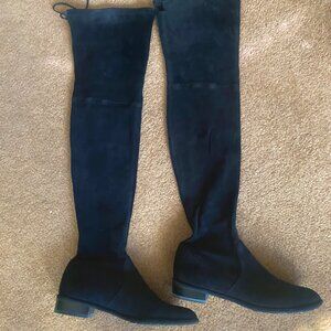 Stuart Weitzman 'Lowland" Over the Knee Suede Boots in Black ONLY WORN ONCE